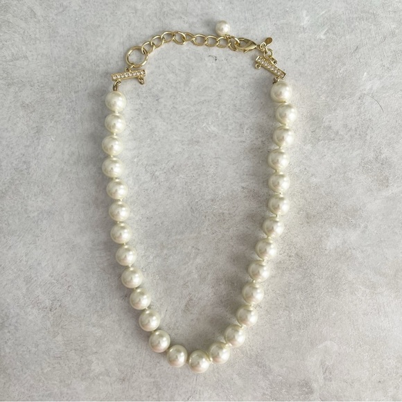Joan Boyce Statement Necklace White Pearl 1 Strand - Picture 1 of 6